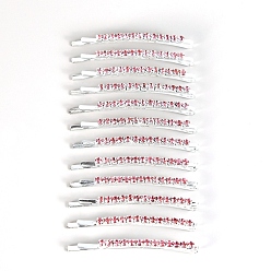 Pink Сплав зажимами волос, аксессуары для волос для женщин, розовые, 65 мм, 12 шт / комплект