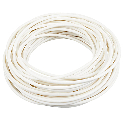 Blanc 20m cordon en plastique PVC, ronde, pour la décoration de rideaux, blanc, 5mm, environ 21.87 yards (20m)/rouleau