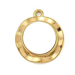 Плоский Круглый 304 подвески в виде ракушек из нержавеющей стали, геометрические прелести, реальный 18 k позолоченный, плоско-круглые, 22.5x19x4 мм, отверстие : 1.8 мм