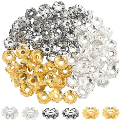 (52) Непрозрачная лаванда 120шт 3 цвета сплава разделительные бусины, цветок, разноцветные, 9x3.5 мм, отверстие : 2.5 мм, 40 шт / цвет