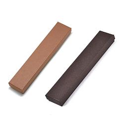 Случайный Цвет Картонная шкатулка для ювелирных изделий, для браслетов, Ожерелье, прямоугольные, случайный один цвет или случайный смешанный цвет, 21x4x2 см