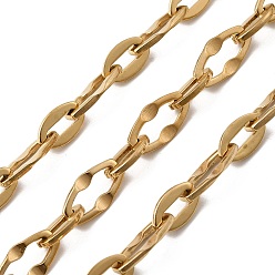 Real 20K Gold Plated 304 цепи натяжные нержавеющие, несварные, ионное покрытие (ip), реальный 20 k позолоченный, 14x7.5x1 мм