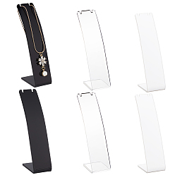 (52) Непрозрачная лаванда 6шт 3 стили акриловые наклонные подставки для ожерелий, для показа одного ожерелья, разноцветные, 30~47x29.5~45x109.5~115 мм, 2 шт / стиль