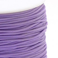 Medium Purple Polyester Cords, Medium Purple, 0.8mm, about 131.23~142.16 yards(120~130m)/roll