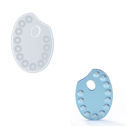 (7BDF) Прозрачный морозный бирюзовый Палитра для рисования своими руками силиконовые формы, формы для литья смолы, для изготовления изделий из уф-смолы и эпоксидной смолы, призрачный белый, 143x198x11 мм