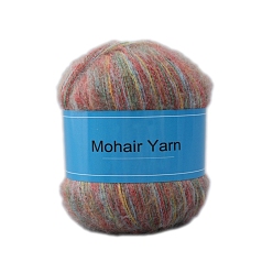 Разноцветный Пряжа для вязания, пряжа мохер, для пледов подушки поделки из пряжи крючком, красочный, 1 мм, около 50г/моток