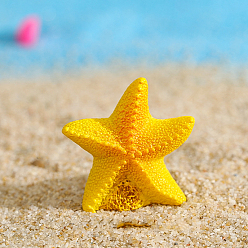 Морская звезда Миниатюрные украшения для океана из смолы, для микропляжного ландшафта, открытый сад, декор кукольного домика, морская звезда, 35x36 мм