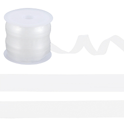 Прозрачный Эластичный шнур из полипропилена, плоский, для изготовления бретелей бюстгальтера, прозрачные, 10 мм, около 10.94 ярдов (10 м) / рулон