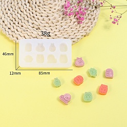 Mixed Shapes DIY Silicone Molds, Resin Casting Molds, For UV Resin, Epoxy Resin Jewelry Making, White, Mixed Shapes, 46x85x12mm