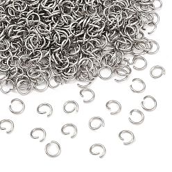 Нержавеющая Сталь Цвет Устойчивы к потускнению 304 открытые соединительные кольца из нержавеющей стали, цвет нержавеющей стали, 20 датчик, 6x0.8 мм, внутренний диаметр: 4.4 мм