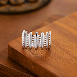 Stick 304 открытые кольца-манжеты из нержавеющей стали для женщин, цвет нержавеющей стали, придерживаться, внутренний диаметр: 15~20 мм