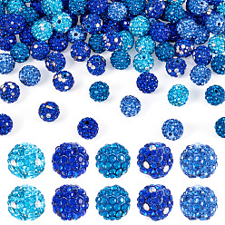(52) Непрозрачная лаванда 100шт 5 стили полимерная глина стразы бусины, класс А, круглые, pave disco бусины, разноцветные, 10 мм, отверстие : 1.5 мм, 20 шт / стиль