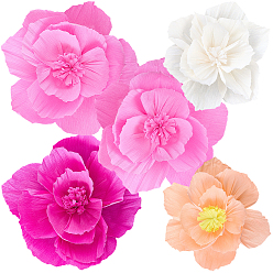 Pink 1 искусственные цветы из крепированной бумаги, для оформления свадебного торжества, розовые, 175~180x27~28 мм