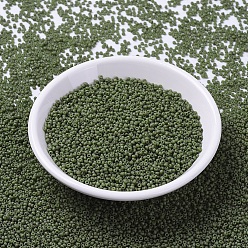 (RR2318) Matte Opaque Olive MIYUKI Round Rocailles Beads, Japanese Seed Beads, 11/0, (RR2318) Matte Opaque Olive, 2x1.3mm, Hole: 0.8mm, about 50000pcs/pound