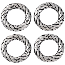 Нержавеющая Сталь Цвет 2 пары 316 пружинные затворные кольца из нержавеющей стали, узоров, цвет нержавеющей стали, 19.5x4 мм