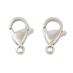 Платина Карабин-лобстеры, латунные, без кадмия, без никеля и без свинца, платина, 12x7.5x3.5 мм, отверстие : 1.4 мм