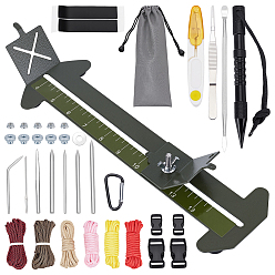 (52) Непрозрачная лаванда Поделки вязальные инструменты, включая 430 нержавеющую сталь с полиэфирным и полипропиленовым волокном и пластиковым фиксатором ленты, фиксатор шнура, пом пластик сторона релиз пряжки, разноцветные