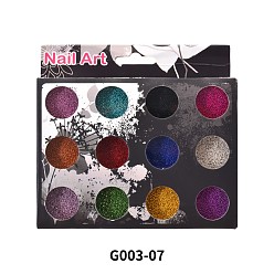 Mixed Color 3D Nail Art Glass Mini Ball Beads, DIY Nails Art Round Decorations, Mixed Color, 6~8mm, 12boxes/set