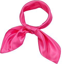 Темно-Розовый Съемный атласный женский шарф, темно-розовыми, 502x503x0.4 мм