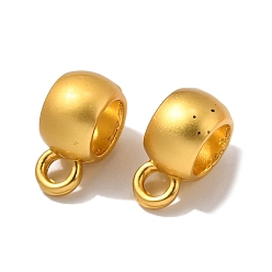 Матовый Золотой Цвет Поручни из сплава, круглые, матовый золотой цвет, 11.5x8x5 мм, отверстие : 2 мм, внутренний диаметр: 5 мм