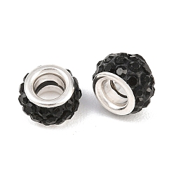 Реактивный Самолет Горный хрусталь из полимерной глины европейские бусины с большим отверстием, рондель, струя, 11~12x7~7.5 мм, отверстие : 5 мм