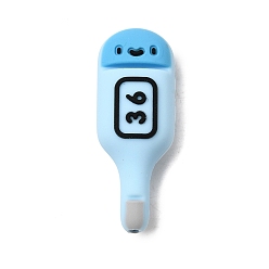 Синий Силиконовые бусины на медицинскую тематику, фокусные бусы, термометр, синие, 35x13x11 мм, отверстие : 2 мм