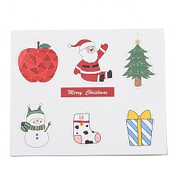 (52) Непрозрачная лаванда 6 стили рождественских бумажных подарочных карточек, разнообразные, разноцветные, 13x16x0.05 см, картина: 42~58x31~45 мм