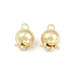 Doré  Pendentif en alliage , charmes de bouton de fleur, crémaillère plaquage, sans cadmium et sans plomb, or, 9x7mm, Trou: 1.5mm