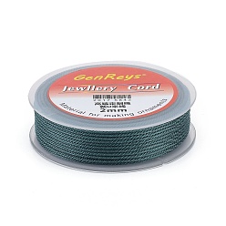 Kadettenblau Geflochtenen Nylonfäden, gefärbt, Kadettenblau, 2 mm, ca. 9.84 Yards (9 m)/Rolle