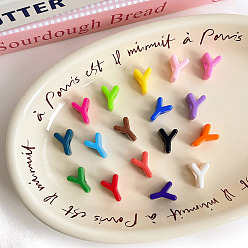 Letter Y Непрозрачный акрил европейского бисера, бусины с большим отверстием, разноцветные, Письмо Y, 20.8x15.9x13.7 мм, отверстие : 6.3 мм, Около 256 шт / 500 г