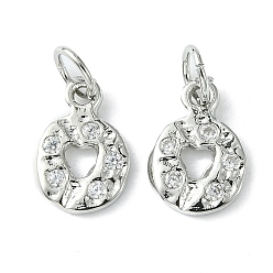 Платина Стойка металлическая латунная микропрофилированная кубическая циркония подвески, долговечный, без свинца и без кадмия, кольцо очарование, платина, 12x8x1 мм