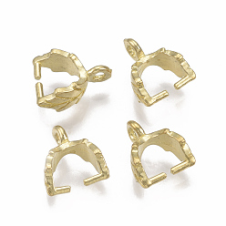 Без Покрытия Латуни льда поручительств выбор щепотка, без никеля , сырой (без покрытия), 9x7x4 мм, отверстия: 1.5 мм, штифты: 1 мм