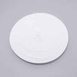 Blanco Cordón elástico de resistencia de poliéster, cinta overlock, blanco, 15x1 mm, 30 yardas / rodillo