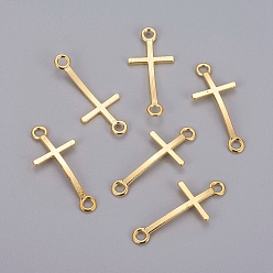 Золотой Соединители звеньев сплава, боком пересекают, без кадмия, без никеля и без свинца, золотые, 39x17x2 мм, отверстие : 3 мм