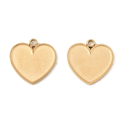 Настоящее золото 14K 304 Настройки кабошон из нержавеющей стали кулон, сердце, реальный 14 k позолоченный, лоток : 8x12 мм, 12.5x13x1.5 мм, отверстие : 1.4 мм