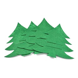 Green Christmas Themed Felt Tableware Holders, for Fork Spoon Knife Storage Party Table Dinner Decoration Supplies, Christmas Tree, Green, 162x178x0.5mm, 2pcs/set