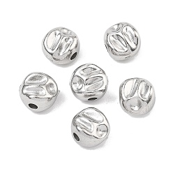 Нержавеющая Сталь Цвет Кованые 304 бусины из нержавеющей стали, самородки, цвет нержавеющей стали, 8x6.5 мм, отверстие : 1.8 мм