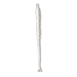 Color de Acero Inoxidable 304 de acero inoxidable colgantes grandes, amuletos de peces martillados, color acero inoxidable, 84x6x4 mm, agujero: 2.5 mm