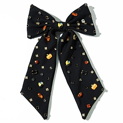 Тыква Ткань заколки, аксессуары для волос для женщин и девочек, тыква, 260x170 мм