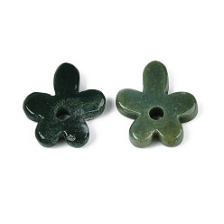 (RRHB277) Кристалл на подкладке из медово-бежевого цвета Природного индийского агата подвески, , 34~35x29.5~31x6~7 мм, отверстие : 5 мм