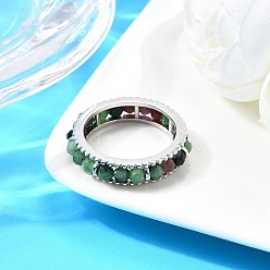 Рубин В Цоизита Оригинальный дизайн 925 кольца из стерлингового серебра, с натуральным рубином в цоизите, Реальная платина, 5.5 мм, внутренний диаметр: 18 мм