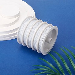 White Tiger Tail Wire, Nylon-coated Stainless Steel Wire, White, 0.38mm, about 164.04 Feet(50m)/roll