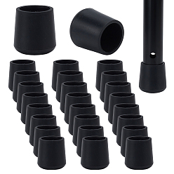 Черный 40 шт. чехлы на ножки стульев и столов из ПВХ, мебельные чашки, чёрные, 32x30 мм