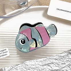 Небесно-голубой Заколки для волос из пвх, рыба, аксессуары для волос для женщин и девочек, голубой, 79x46 мм