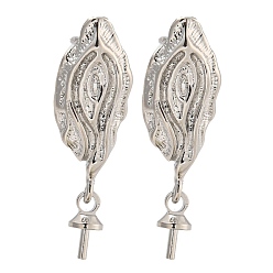 Платина Стойка покрытие латунные шпильки серьги находка, без кадмия и без свинца, долговечный, платина, 27x8 мм, штифты : 0.8~1 мм