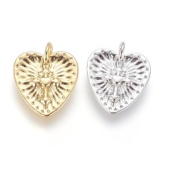 (52) Непрозрачная лаванда Латунные подвески настройки горный хрусталь, сердце с крестом, разноцветные, fit: 0.6 mm rhinestone, 16x14x2 мм, отверстие : 3.5 мм