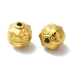 Золотой 304 из нержавеющей стали бусы, круглые, золотые, 9 мм, отверстие : 1.8 мм