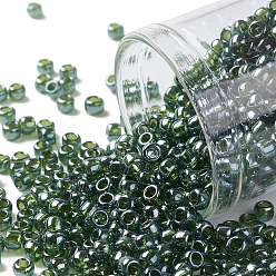 (119) Transparent Luster Olivine Круглые бусины toho, японский бисер, (119) прозрачный глянцевый оливин, 8/0, 3 мм, отверстие : 1 мм, Около 222 шт / 10 г