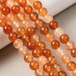 Red Agate Натуральный красный агат бисер нитей, круглые, 8.5~9 мм, отверстие : 1 мм, около 46~47 шт / нитка, 14.96~15.43'' (38~39.2 см)