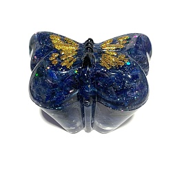 Кианит Украшения из натурального кианита, коробка для хранения бабочки из смолы, 115x75x70 мм